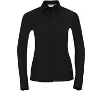 Russell Collection Women's Ultimate Stretch Long-Sleeved Shirt in Black | Size: 3XL Russell Collection Black 3XL