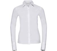 Russell Collection Women's Ultimate Stretch Long-Sleeved Shirt in White | Size: XL Russell Collection White XL