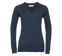 Russell Collection Women's V-Neck Knitted Sweater