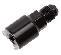 Russell Edelbrock 640853 EFI Adapter Fitting-6 an Male to 3/8" SAE Quick Disconnect Female Blk Anodized Finish