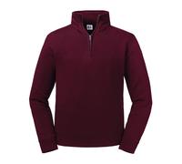 Russell Europe Authentic Â¼ Zip Sweatshirt Modern Fit Brushed Fleece Cotton
