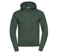 Russell Europe Authentic Hooded Sweatshirt Bottle Green Contemporary Fit