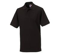 Russell Europe Classic Cotton Pique Polo - Black* - 2XL