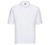 Russell Europe Classic Polycotton Polo Shirt White Men Women Sizes