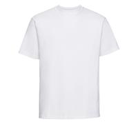 (L, White) Russell Europe Mens Classic Heavyweight Ringspun Short Sleeve T-Shirt