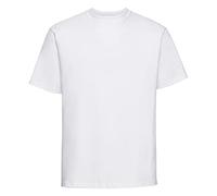 Russell Europe Mens Classic Heavyweight Ringspun Short Sleeve T-Shirt (2XL) (White)