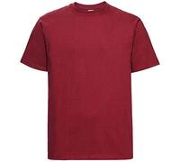 Russell Europe Mens Classic Heavyweight Ringspun Short Sleeve T-Shirt (M) (Classic Red)