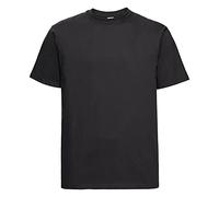 Russell Europe Mens Classic Heavyweight Ringspun Short Sleeve T-Shirt (XL) (Black)