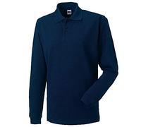 Russell Europe Mens Long Sleeve Classic Cotton Polo Shirt (S) (French Navy)