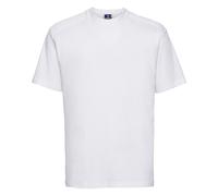 (4XL, White) Russell Europe Mens Workwear Short Sleeve Cotton T-Shirt