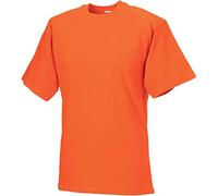 Russell Europe Mens Workwear Short Sleeve Cotton T-Shirt (L) (Orange)