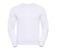 Russell Europe Set-In Sleeve Sweatshirt White Contemporary Fit Comfortable