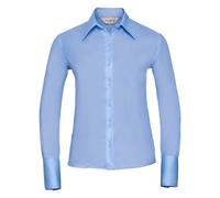 Russell Europe Women's Long Sleeve Non Iron Shirt Contemporary Fit Cotton
