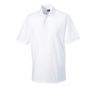Russell hard polo white XL