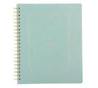 russell+hazel 2025-2026 Weekly Planner, Spiral Bound Bookcloth, Dew with Gold Foil Details, 9.1" x 11.2", July 2025 - June 2026, Features 52 Weekly Spreads, 1-Count