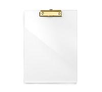 russell+hazel Acrylic Clip Board, Gold-Toned Hardware, 9” x 12”