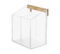 russell+hazel Acrylic Wall Pencil Bloc, Clear with Gold-Tone Hardware, 4.175” x 3.5” x 5.125”