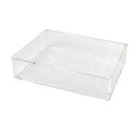 RUSSELL+HAZEL Large Acrylic Flip Box, 12.5” x 6.5”, Desktop Organization, Clear, 1 Count, 98148