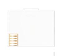 russell+hazel White File Folders, Includes Gold Foil Border Labels, Center Position Tabbed File Folders, 11.75” x 9.75”, Letter Size, 12-Count (18911)