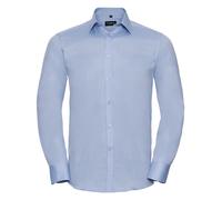 Russell Herringbone Shirt 962M Mens Mans BLUE or WHITE Long Sleeve