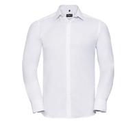 Russell Herringbone Shirt 962M Mens Mans BLUE or WHITE Long Sleeve