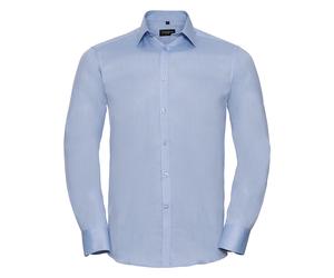 Russell Herringbone Shirt 962M Mens Mans BLUE or WHITE Long Sleeve