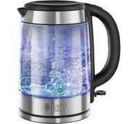 Russell Hobbs 1.7L Brushed Stainless Steel Illuminating Glass Kettle