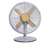 Russell Hobbs RHMDF1201WDG 12 Inch Scandi Electric Desk Fan, 3 Speed Settings, Oscillating Fan and Adjustable Tilt, 45W, Grey and Wood Effect