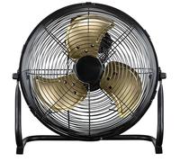 Russell Hobbs 12" High Velocity Floor Fan in Brushed Gold, 3 Speed Settings, Lightweight and Compact, Handy Tilt Feature, 3 Curved Blades, Up To 2 Years Guarantee, RHGF1221BG