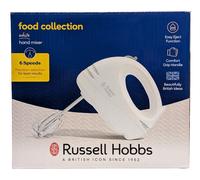 Russell Hobbs Electric Hand Mixer Whisk 6 Speed Food Collection 125W White 14451 [EEK: A+]