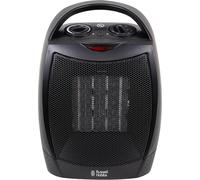 Russell Hobbs 1500W/1.5KW Electric Heater Black PTC Ceramic Space Heater, Portable Upright, 2 Heat Settings, Overheat Protection