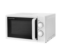 Russell Hobbs 17L Small Microwave White Manual Textures 700W with 5 Power Levels & 30 min Timer, Defrost Function & Easy Clean, RHM1725