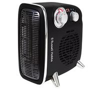 Russell Hobbs 1800W/1.8KW Electric Heater, Retro Horizontal/Vertical Fan Heater in Black with Adjustable Thermostat, 2 Heat Settings, 20m² Room Size,