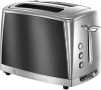 Russell Hobbs 2 Slice Luna Toaster with Faster Toasting Technology (6 Browning Levels, Defrost/Reheat/Cancel Function, Lift & Look Feature, Removable Crumb Tray, Cord Storage, 1500W) Grey 23221