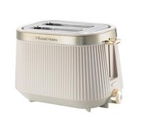 Russell Hobbs 2 Slice Toaster [980W, Frozen/Cancel/Reheat function with Indicator light] Brontë Stone (Extra wide slots, 6 Browning levels, Lift & Look function, Lift high feature) 26761