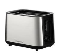Russell Hobbs 2 Slice Toaster, Extra Wide Slots, 6 Browning Levels | High-Lift Feature, Frozen, Reheat, And Cancel Functions, Lift & Look, Removable Crumb Tray, Brushed Stainless Steel