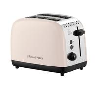 Russell Hobbs 2 Slice Toaster [Fast Toasting, Frozen/Cancel/Reheat Functions with Lift & Look] Classics Jasmine (Longer slots, High lift lever, Crumb tray, Cord storage) 26930