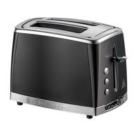 Russell Hobbs 2 Slice Toaster (Stainless steel with matte textured finish, Extra Wide Slots, Lift & Look feature, Variable browning levels, Cancel, frozen & reheat function) Matte Black 26150