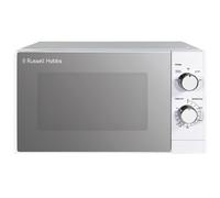 Russell Hobbs 20 Litre 800W White Solo Manual Microwave, 5 Power Levels, Integrated Timer and Defrost Function, Easy Clean RHM2027