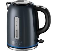 Russell Hobbs 20463 Quiet Boil Kettle - Fast Boil Kettle with Dual Water Windows, 1.7 Litre, Grey