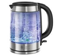 Russell Hobbs 21600-10 Illuminating Glass Kettle, Black, 1.7 Litre, 3000 Watt