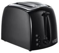 Russell Hobbs TEXTURES 2 Slice WIDE SLOT Toaster 21641 Matt & Gloss BLACK