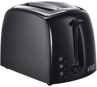 Russell Hobbs 21641 Textures Electric Black Toaster 2 Slice Wide Slot 6 Levels