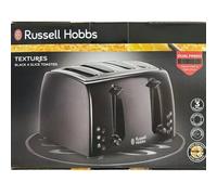 Russell Hobbs 21651 4 Slice Extra Wide Texture Toaster│Removable Crumb Tray│InUK