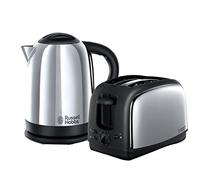 Russell Hobbs 21830 Lincoln Twin Pack Polished Kettle and 2 Slice Toaster, Polished Stainless Steel