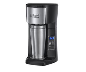 Russell Hobbs 22630 Brew and Go Filter Coffee Machine, 1.1 Liters and Mug, Stainless Steel, 400 Ml, Silver/Black