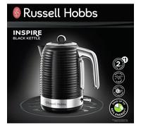 Russell Hobbs 24361 Inspire Rapid Boil Electric Kettle│1.7 L│3000W│Black│InUK