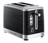 Russell Hobbs Inspire 2 Slice Toaster (Extra wide slots, High lift feature, 6 Browning levels, 1050W, Black textured high gloss) 24371