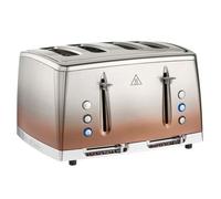 Russell Hobbs 25143 Eclipse 4 Slice Toaster Polished Stainless Steel Ombre, Copper Sunset