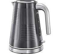 Russell Hobbs 25240 Geo Steel Cordless Electric Kettle, Contemporary Design with Rapid Boil, Textured Stainless Steel, Silver, 1.7 litre